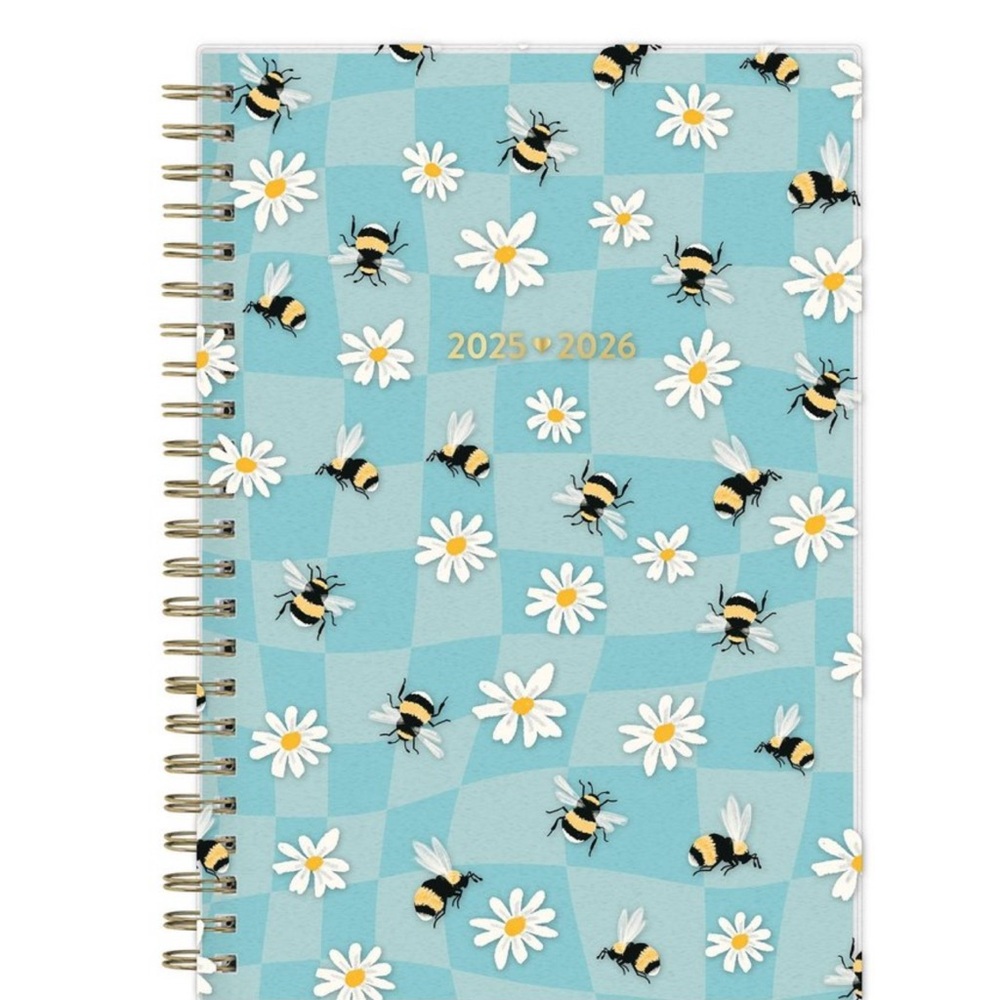 Blue Sky Bee and Daisy Planner - Blue and Yellow